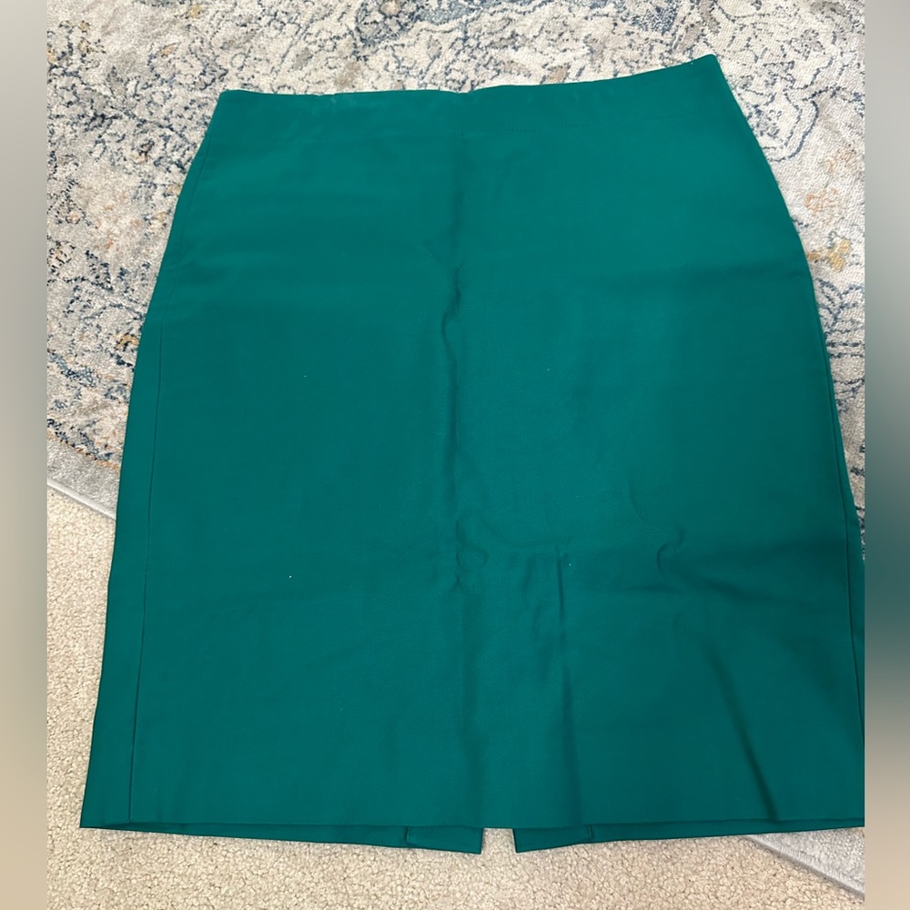 Aqua Blue/Green J Crew No. 2 Pencil Skirt Size 10